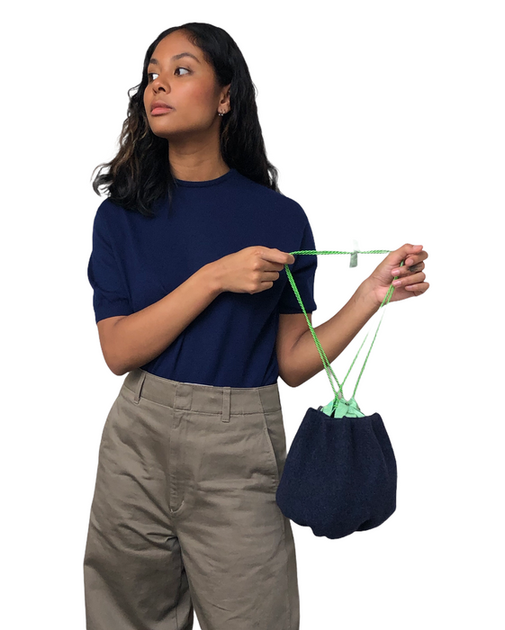 Naouail Round Ribbon Pouch